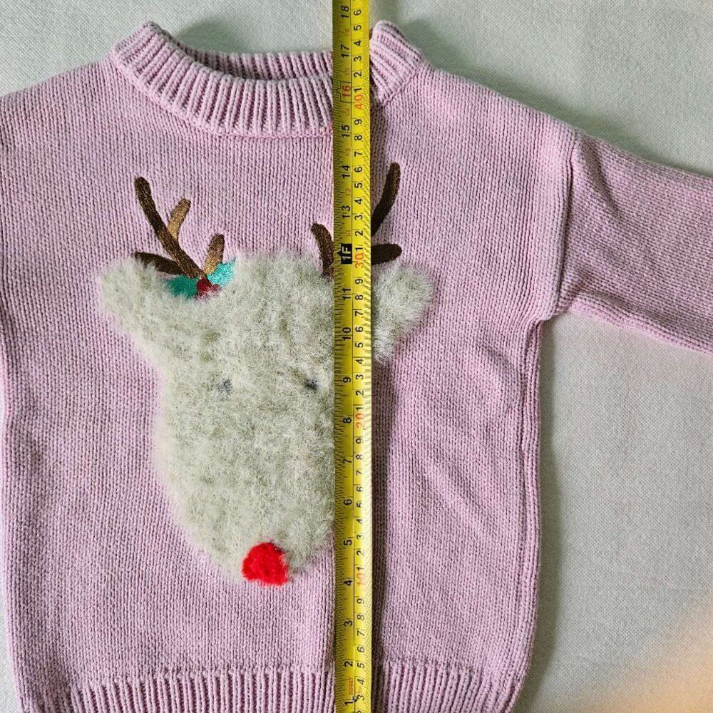 girl pink deer patten sweater - Picture 5 of 6